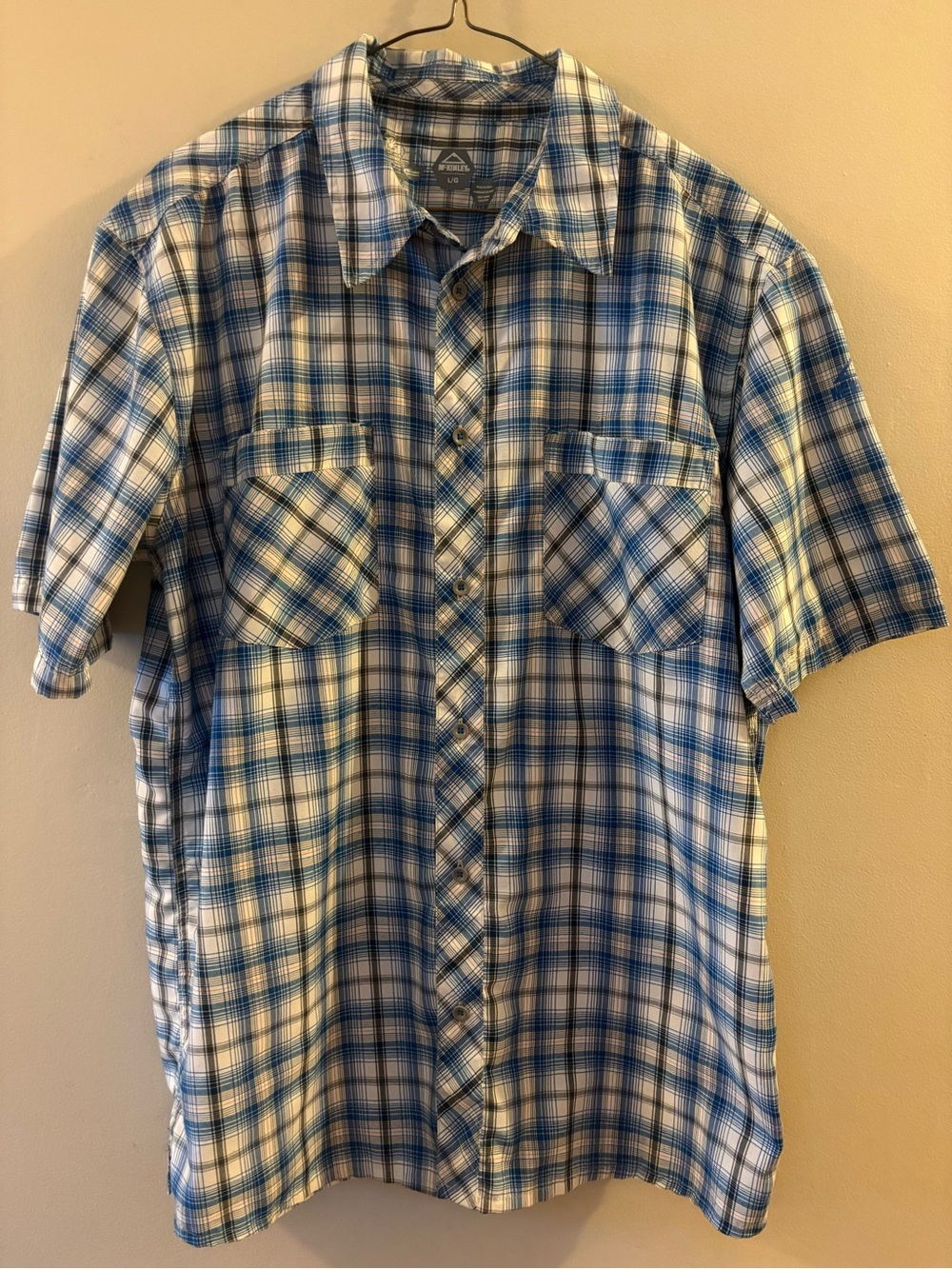 McKINLEY bundle Dry Plus Plaid short sleeve Outdoor Button Up shirts Men’s Sz L - Picture 2 of 14